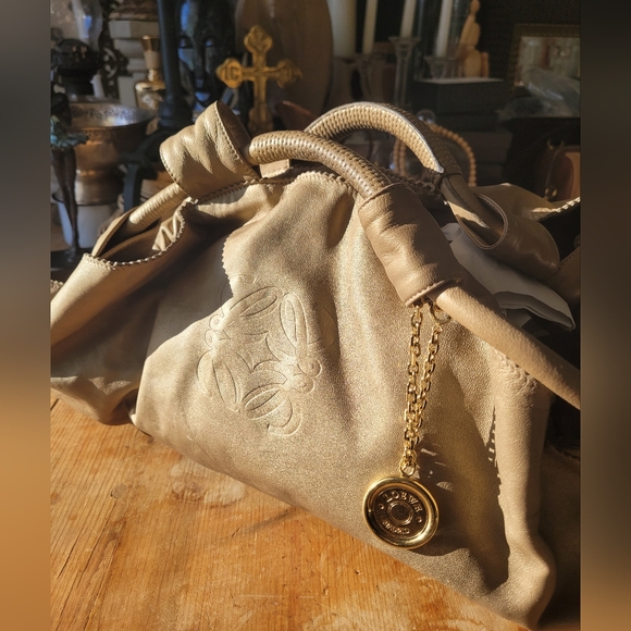 LOEWE Beige Napa Leather Aire Hobo Bag - Picture 1 of 6